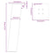 vidaXL Coffee Table Legs 4 pcs White 30 cm Steel