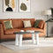 vidaXL Coffee Table Legs 4 pcs White 42 cm Steel