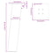 vidaXL Coffee Table Legs 4 pcs White 42 cm Steel