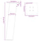 vidaXL Coffee Table Legs 4 pcs Natural Steel 42 cm Steel