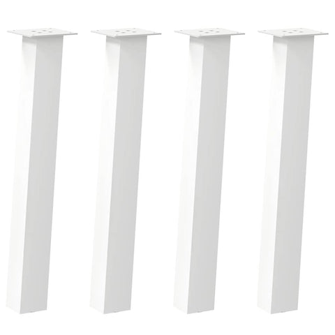 vidaXL Console Table Legs 4 pcs White 72 cm Steel