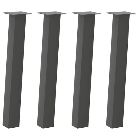 vidaXL Console Table Legs 4 pcs Anthracite 72 cm Steel