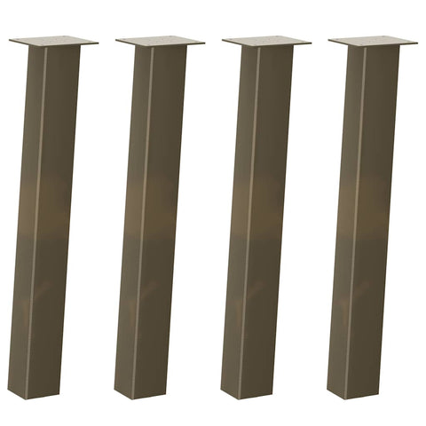 vidaXL Coffee Table Legs 4 pcs Natural Steel 72 cm Steel