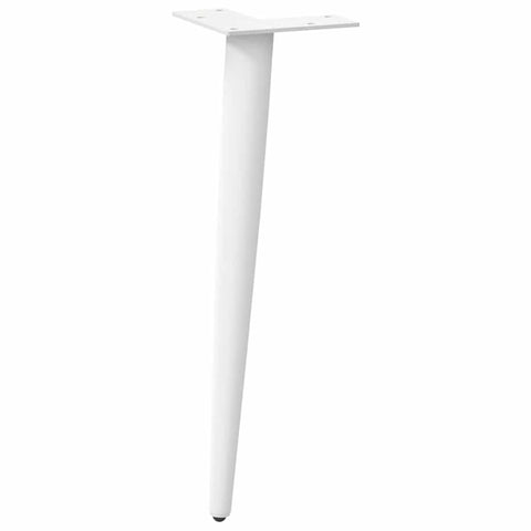 vidaXL Coffee Table Legs Conical Shape 4 pcs White 42-43 cm Steel