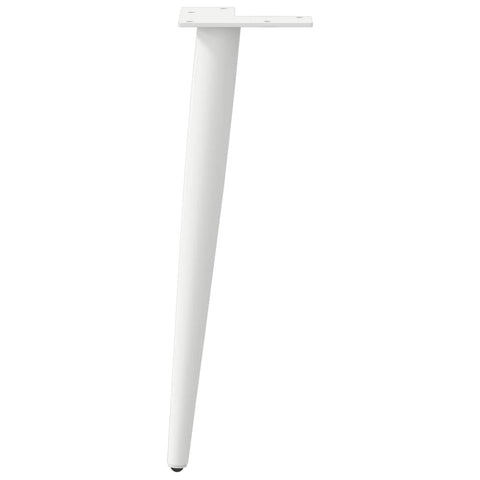 vidaXL Coffee Table Legs Conical Shape 4 pcs White 42-43 cm Steel