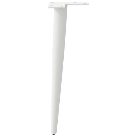 vidaXL Coffee Table Legs Conical Shape 4 pcs White 42-43 cm Steel