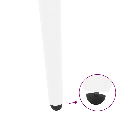 vidaXL Coffee Table Legs Conical Shape 4 pcs White 42-43 cm Steel