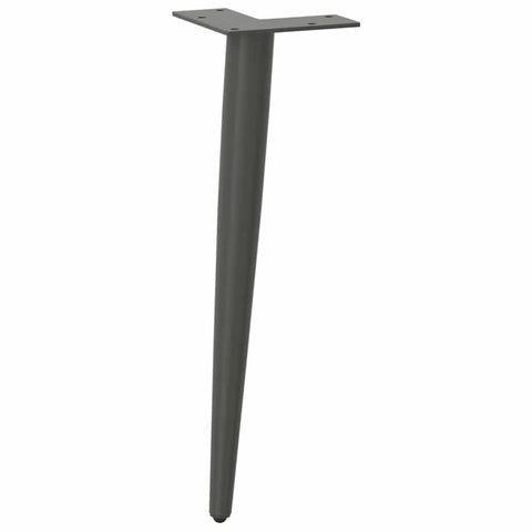 vidaXL Coffee Table Legs Conical Shape 4 pcs Anthracite 42-43 cm Steel