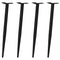 vidaXL Coffee Table Legs Conical Shape 4 pcs Black 72-73 cm Steel