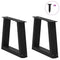vidaXL Coffee Table Legs V-Shape 2 pcs Black 30x(30-31.3) cm Steel