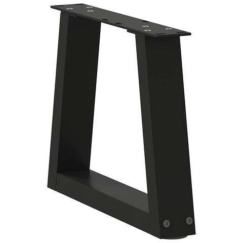 vidaXL Coffee Table Legs V-Shape 2 pcs Black 30x(30-31.3) cm Steel