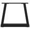 vidaXL Coffee Table Legs V-Shape 2 pcs Black 30x(30-31.3) cm Steel