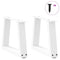 vidaXL Dining Table Legs V-Shape 2 pcs White 30x(30-31.3) cm Steel