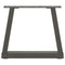 vidaXL Dining Table Legs V-Shape 2 pcs Anthracite 30x(30-31.3) cm Steel