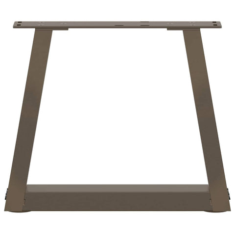 vidaXL Dining Table Legs V-Shape 2 pcs Natural Steel 30x(30-31.3) cm Steel