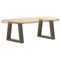 vidaXL Dining Table Legs V-Shape 2 pcs Natural Steel 30x(30-31.3) cm Steel