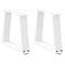 vidaXL Dining Table Legs V-Shape 2 pcs White 40x(30-31.3) cm Steel