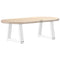 vidaXL Dining Table Legs V-Shape 2 pcs White 40x(30-31.3) cm Steel