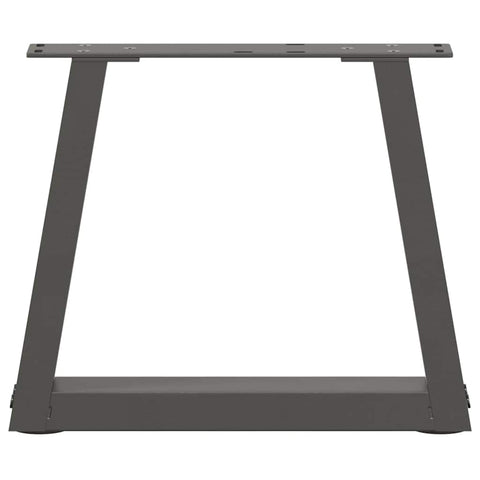vidaXL Dining Table Legs V-Shape 2 pcs Anthracite 40x(30-31.3) cm Steel
