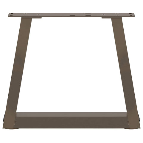 vidaXL Dining Table Legs V-Shape 2 pcs Natural Steel 40x(30-31.3) cm Steel