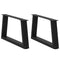 vidaXL Dining Table Legs V-Shape 2 pcs Black 50x(30-31.3) cm Steel