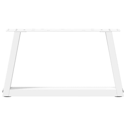 vidaXL Dining Table Legs V-Shape 2 pcs White 50x(30-31.3) cm Steel