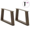 vidaXL Dining Table Legs V-Shape 2 pcs Natural Steel 50x(30-31.3) cm Steel