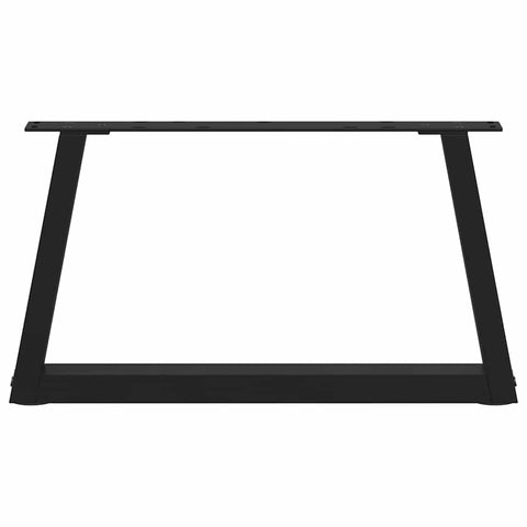 vidaXL Dining Table Legs V-Shape 2 pcs Black 60x(30-31.3) cm Steel