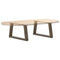 vidaXL Dining Table Legs V-Shape 2 pcs Natural Steel 60x(30-31.3) cm Steel