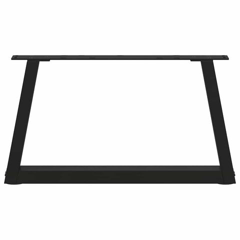 vidaXL Dining Table Legs V-Shape 2 pcs Black 70x(30-31.3) cm Steel
