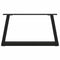 vidaXL Dining Table Legs V-Shape 2 pcs Black 70x(30-31.3) cm Steel