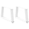 vidaXL Dining Table Legs V-Shape 2 pcs White 70x(30-31.3) cm Steel