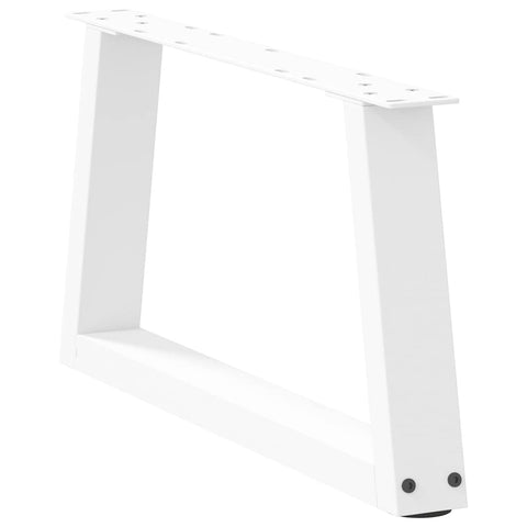 vidaXL Dining Table Legs V-Shape 2 pcs White 70x(30-31.3) cm Steel