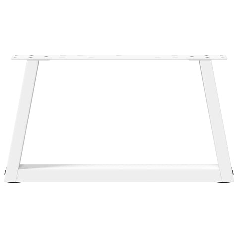 vidaXL Dining Table Legs V-Shape 2 pcs White 70x(30-31.3) cm Steel