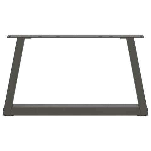 vidaXL Dining Table Legs V-Shape 2 pcs Anthracite 70x(30-31.3) cm Steel
