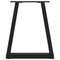 vidaXL Dining Table Legs V-Shape 2 pcs Black 28x(42-43.3) cm Steel