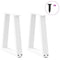 vidaXL Dining Table Legs V-Shape 2 pcs White 28x(42-43.3) cm Steel