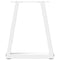 vidaXL Dining Table Legs V-Shape 2 pcs White 28x(42-43.3) cm Steel