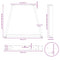 vidaXL Dining Table Legs V-Shape 2 pcs White 28x(42-43.3) cm Steel