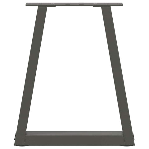 vidaXL Dining Table Legs V-Shape 2 pcs Anthracite 28x(42-43.3) cm Steel