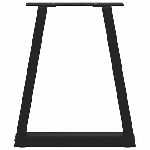 vidaXL Dining Table Legs V-Shape 2 pcs Black 38x(42-43.3) cm Steel