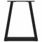 vidaXL Dining Table Legs V-Shape 2 pcs Black 38x(42-43.3) cm Steel