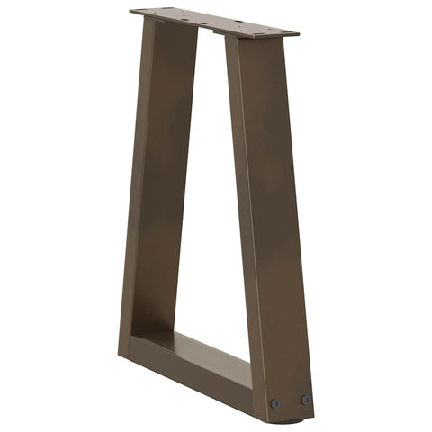 vidaXL Dining Table Legs V-Shape 2 pcs Natural Steel 38x(42-43.3) cm Steel