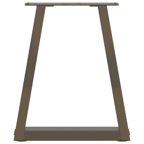 vidaXL Dining Table Legs V-Shape 2 pcs Natural Steel 38x(42-43.3) cm Steel