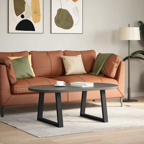 vidaXL Dining Table Legs V-Shape 2 pcs Black 50x(42-43.3) cm Steel