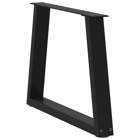vidaXL Dining Table Legs V-Shape 2 pcs Black 50x(42-43.3) cm Steel
