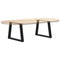 vidaXL Dining Table Legs V-Shape 2 pcs Black 50x(42-43.3) cm Steel