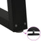 vidaXL Dining Table Legs V-Shape 2 pcs Black 50x(42-43.3) cm Steel