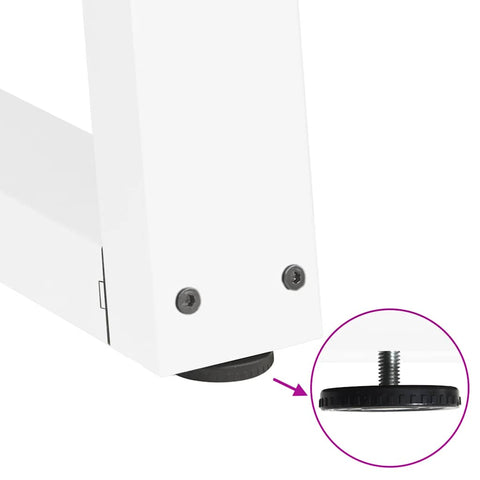 vidaXL Coffee Table Legs V-Shape 2 pcs White 50x(42-43.3) cm Steel