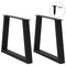 vidaXL Dining Table Legs V-Shape 2 pcs Black 60x(42-43.3) cm Steel